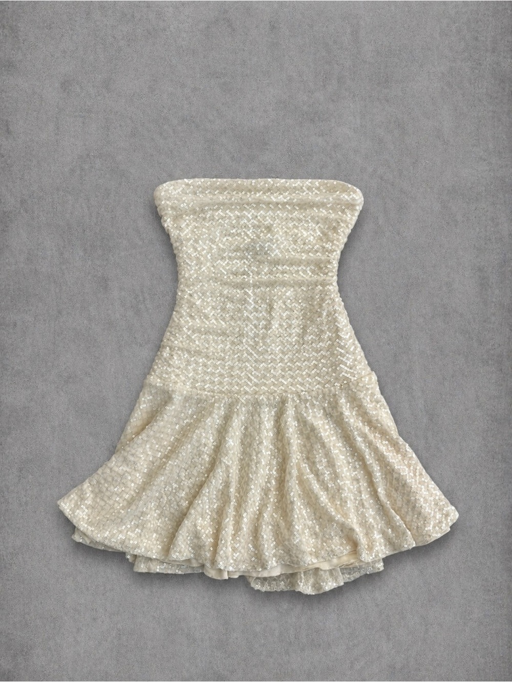Cotton Candy Ivory Sequin Party Dress Size XS